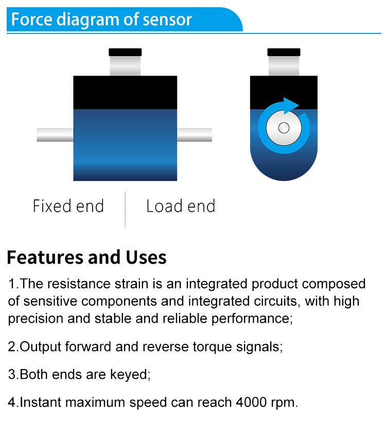 DYN-205 DAYSENSOR Rotary Torque Sensor for Dynamic Torque Measurement ,0.1% FS Accuracy